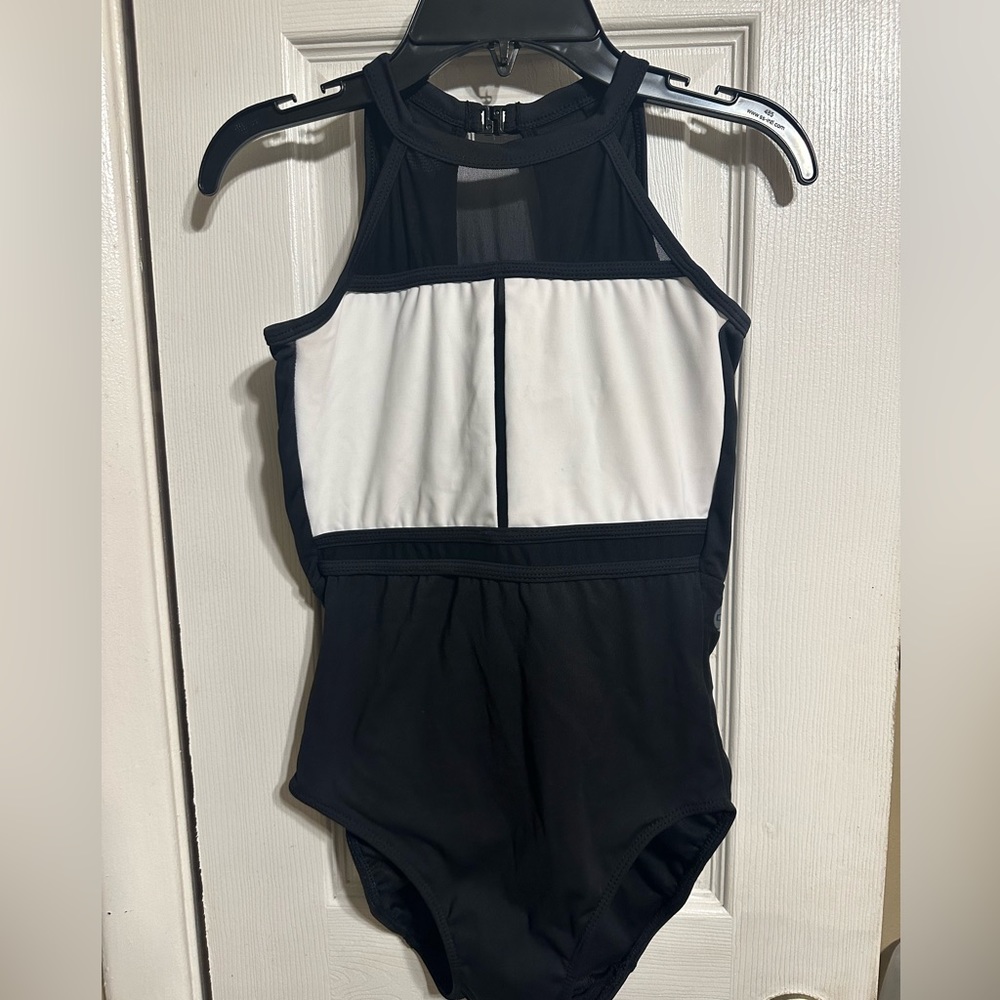 Five Dancewear Black and White Leotard size Small Adult